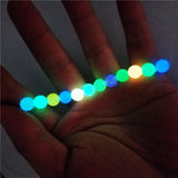 200Pcs 6-12mm Luminous Beads For Jewelry Making Glow In The Dark Acrylic Beads Bracelet Beaded Necklace DIY Woman Men Hole 2mm