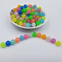 200Pcs 6-12mm Luminous Beads For Jewelry Making Glow In The Dark Acrylic Beads Bracelet Beaded Necklace DIY Woman Men Hole 2mm