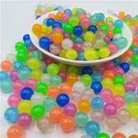 200Pcs 6-12mm Luminous Beads For Jewelry Making Glow In The Dark Acrylic Beads Bracelet Beaded Necklace DIY Woman Men Hole 2mm