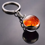 Salvador Dali Soft Watch At The Moment of Explosion Keychain Glass Ball Key Chain Metal Keyring Christmas Gifts