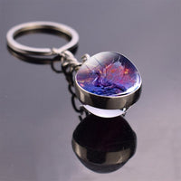 Fantasy Style Keychains Dragon Art Picture Glass Ball Key Chain Keyrings Pendant Keyholder Jewellery Wholesale