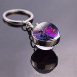 Fantasy Style Keychains Dragon Art Picture Glass Ball Key Chain Keyrings Pendant Keyholder Jewellery Wholesale