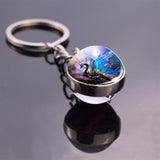 Fantasy Style Keychains Dragon Art Picture Glass Ball Key Chain Keyrings Pendant Keyholder Jewellery Wholesale