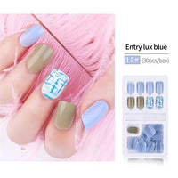 30pcs Detachable False Nail Artificial Tips Set Full Cover for Short Decoration Press On Nails Fake Art Extension Tips With Glue