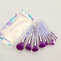 10Pcs Makeup Brushes Set Bag Essential Make-up Brushes Kit for Powder Liquid Cream Cosmetics Blending Blush Concealer Brush