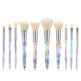 10Pcs Makeup Brushes Set Bag Essential Make-up Brushes Kit for Powder Liquid Cream Cosmetics Blending Blush Concealer Brush