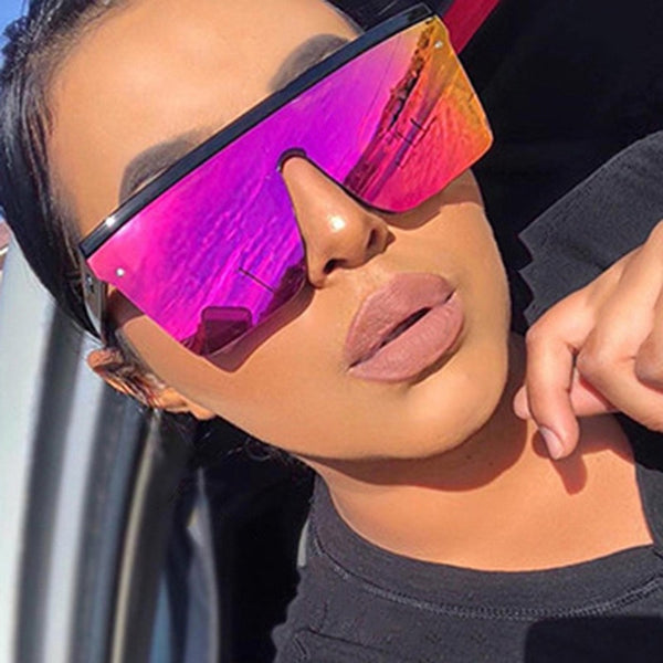 Classic Vintage Square Sunglasses Woman Siamese Oversized Sunglasses Woman/Men Retro Sunglasses Lentes De Sol Mujer