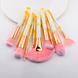 10/15Pcs Marble Kabuki Makeup Brushes Set Cosmetic Eye Shadow Foundation Blush Blending Beauty Make Up Brush Tools Maquiagem