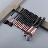 5/15pcs Kabuki Makeup Brushes Foundation Blending Concealer Eye Shadow Eyelash Eyebrow Comb Cosmetics Brush Set Professional