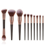 Black Makeup Brushes Set Eyeshadow Eyebrow Eyelash Foundation Beauty Cosmetics Make Up Brush Bag Tools Brochas De Maquillaje