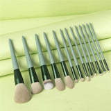 Green Makeup Brushes Professional Natural Hair Foundation Powder Eyeshadow Make Up Brush Set Brochas De Maquillaje Kit