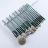 Green Makeup Brushes Professional Natural Hair Foundation Powder Eyeshadow Make Up Brush Set Brochas De Maquillaje Kit