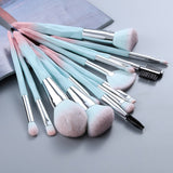 13pcs Blue/Coffee Super Soft Makeup Brushes Set Foundation Powder Eyeshadow Eyebrow Comb Eyelash Brush Cosmetic Beauty Tools