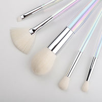 7Pcs Colorful Makeup Brushes Set Crystal Blush Eyeliner Powder Foundation Fan Face Eye Make Up Brushes Kit