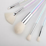 7Pcs Colorful Makeup Brushes Set Crystal Blush Eyeliner Powder Foundation Fan Face Eye Make Up Brushes Kit