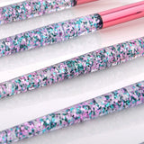 10 Pieces Glitter Makeup Brushes Set Crystal Handle Powder Brush Foundation Eyebrow Face Mascara Blush Eyeliner Tools Kits