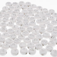 300PCS Round Mix Color Acrylic Letter Beads for Jewelry Making Kid Diy Material Loose Spacer 4*7mm