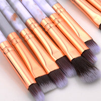 15Pcs Professional Makeup Brush Set Tools Powder Foundation Eyeshadow Lip Eyeliner Blush Make Up Kit Marble Brushes Set