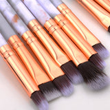 15Pcs Professional Makeup Brush Set Tools Powder Foundation Eyeshadow Lip Eyeliner Blush Make Up Kit Marble Brushes Set