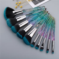 Diamond Fan Makeup Brushes Powder Foundation Eyeshadow Eyebrow for Face Cosmetics Make Up Brush Set Brochas Maquillajes