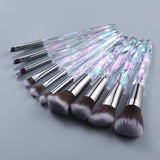 Diamond Fan Makeup Brushes Powder Foundation Eyeshadow Eyebrow for Face Cosmetics Make Up Brush Set Brochas Maquillajes