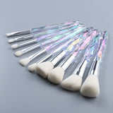 Diamond Fan Makeup Brushes Powder Foundation Eyeshadow Eyebrow for Face Cosmetics Make Up Brush Set Brochas Maquillajes