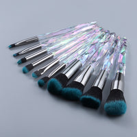 Diamond Fan Makeup Brushes Powder Foundation Eyeshadow Eyebrow for Face Cosmetics Make Up Brush Set Brochas Maquillajes