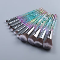 Diamond Fan Makeup Brushes Powder Foundation Eyeshadow Eyebrow for Face Cosmetics Make Up Brush Set Brochas Maquillajes