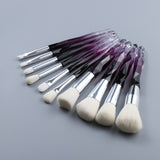 Diamond Fan Makeup Brushes Powder Foundation Eyeshadow Eyebrow for Face Cosmetics Make Up Brush Set Brochas Maquillajes