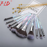 Diamond Fan Makeup Brushes Powder Foundation Eyeshadow Eyebrow for Face Cosmetics Make Up Brush Set Brochas Maquillajes