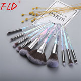 Diamond Fan Makeup Brushes Powder Foundation Eyeshadow Eyebrow for Face Cosmetics Make Up Brush Set Brochas Maquillajes