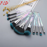 Diamond Fan Makeup Brushes Powder Foundation Eyeshadow Eyebrow for Face Cosmetics Make Up Brush Set Brochas Maquillajes