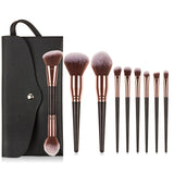 Black Makeup Brushes Set Eyeshadow Eyebrow Eyelash Foundation Beauty Cosmetics Make Up Brush Bag Tools Brochas De Maquillaje