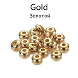 200-400pcs/lot 5 6mm CCB Charm Spacer Beads Wheel Bead Flat Round Loose Beads For DIY Jewelry Making Supplies Accessories