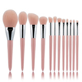 12pcs Soft Natural Hair Pink Makeup Brushes Professional Foundation Powder Eyeshadow Make Up Brush Set Brochas De Maquillaje