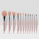 12pcs Soft Natural Hair Pink Makeup Brushes Professional Foundation Powder Eyeshadow Make Up Brush Set Brochas De Maquillaje