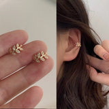 Ear Cuff Gold Leaves Non-Piercing Ear Clips Fake Cartilage Earring Jewelry For Women Men Wholesale gifts