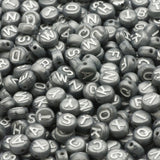 7mm Black White Mixed Letter Acrylic Beads Round Flat Alphabet Spacer Beads For Jewelry Making Handmade Diy Bracelet Necklace