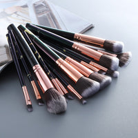 15Pcs Professional Marble Makeup Brushes Set Cosmetic Tools Eye Shadow Foundation Blush Blending Beauty Brush Kit Maquiagem