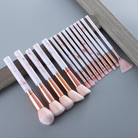 15Pcs Professional Marble Makeup Brushes Set Cosmetic Tools Eye Shadow Foundation Blush Blending Beauty Brush Kit Maquiagem