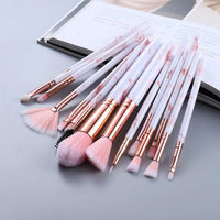 15Pcs Professional Marble Makeup Brushes Set Cosmetic Tools Eye Shadow Foundation Blush Blending Beauty Brush Kit Maquiagem