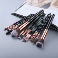 15Pcs Professional Marble Makeup Brushes Set Cosmetic Tools Eye Shadow Foundation Blush Blending Beauty Brush Kit Maquiagem