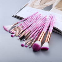 15Pcs Professional Marble Makeup Brushes Set Cosmetic Tools Eye Shadow Foundation Blush Blending Beauty Brush Kit Maquiagem