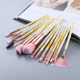 15Pcs Professional Marble Makeup Brushes Set Cosmetic Tools Eye Shadow Foundation Blush Blending Beauty Brush Kit Maquiagem