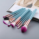 15Pcs Professional Marble Makeup Brushes Set Cosmetic Tools Eye Shadow Foundation Blush Blending Beauty Brush Kit Maquiagem