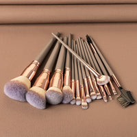 Coffee 2Pcs Makeup Brushes Set Powder Foundation Eyeshadow Eyelash Eyebrow Brush for Cometics Brochas De Maquillaje