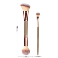 Coffee 2Pcs Makeup Brushes Set Powder Foundation Eyeshadow Eyelash Eyebrow Brush for Cometics Brochas De Maquillaje