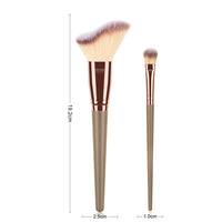 Coffee 2Pcs Makeup Brushes Set Powder Foundation Eyeshadow Eyelash Eyebrow Brush for Cometics Brochas De Maquillaje