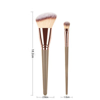 Coffee 2Pcs Makeup Brushes Set Powder Foundation Eyeshadow Eyelash Eyebrow Brush for Cometics Brochas De Maquillaje