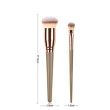 Coffee 2Pcs Makeup Brushes Set Powder Foundation Eyeshadow Eyelash Eyebrow Brush for Cometics Brochas De Maquillaje